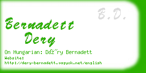 bernadett dery business card